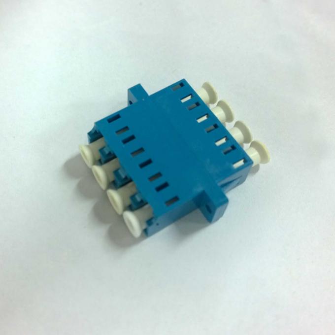 Cuadruplique el color unimodal del azul del adaptador de la fibra óptica del LC UPC de 4 corazones