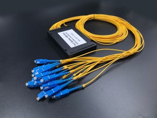 paquete de la caja de 1 * 16 de la manera FTTH de la fibra Ã³ptica del PLC ABS del divisor para el equipo de prueba