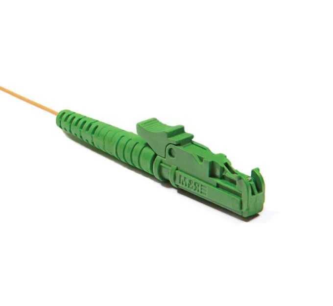 Conectores verdes SM 3,0 de la fibra óptica de la bota G652D con el tapón plástico