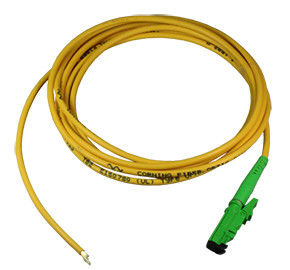 PVC LSZH 0.9m m de la coleta de la fibra óptica de E2000 APC para la telecomunicación
