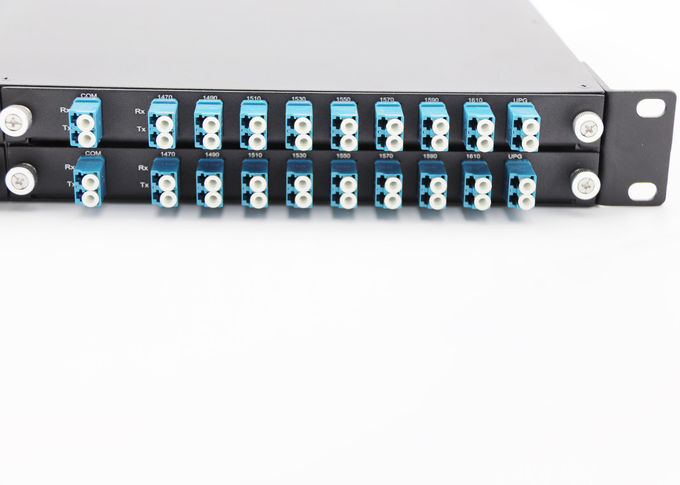 Arreglo máximo del multiplexor de UPG IL 2.5dB CWDM en los canales del soporte de estante 1U 8