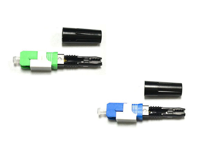 Verde rápido 55m m del conector de la fibra óptica de la cubierta/del tornillo para los cables de descenso de FTTH