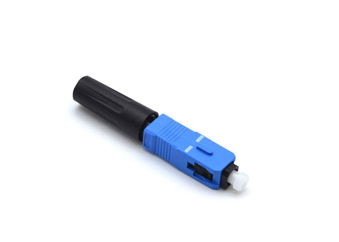 conectores azules pulidos de la fibra del solo modo del conector de la fibra Ã³ptica de 50m m pre - rÃ¡pidamente
