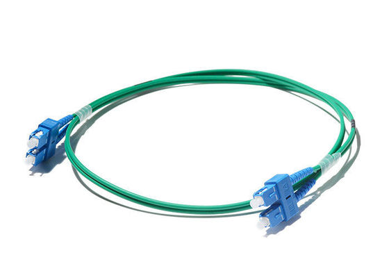 China Cordón de remiendo de la fibra del Sc de las telecomunicaciones, Sc verde del cordón de remiendo de la fibra al Sc proveedor