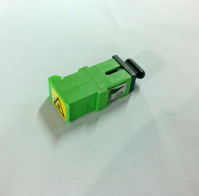 China Adaptador de la fibra óptica verde del SC/de APC con pérdida de inserción baja del obturador del metal proveedor