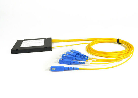 China Divisor del Plc de la fibra óptica del PLC del divisor del conector audio 1x4 del SC/del UPC para los despliegues de FTT X proveedor