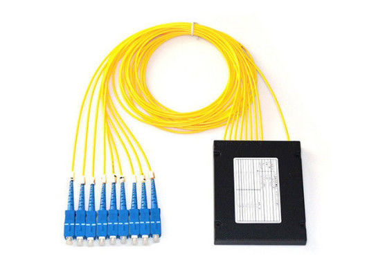 China 2.0m m longitud de onda de funcionamiento amplia del divisor del PLC de la fibra óptica 1 x 8 con los conectores del SC/del UPC proveedor