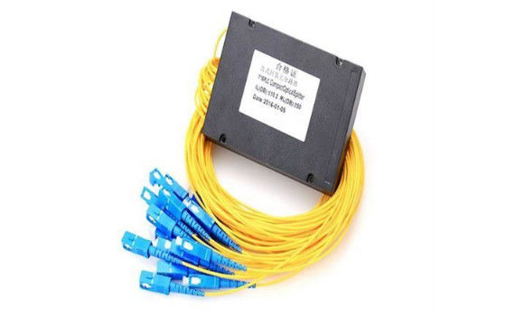 China 1 / 16 divisor del cable óptico de la manera FTTH, paquete óptico de la caja del ABS del divisor del cordón para el equipo de prueba proveedor