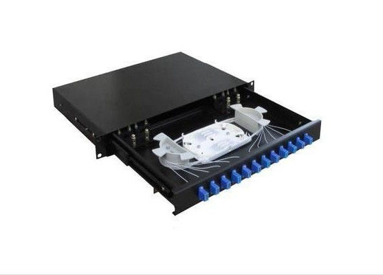 China Los ABS 24 viran la caja de distribución hacia el lado de babor del acoplador ODF de FBT para el LAN/el color modificado para requisitos particulares cable PÁLIDO proveedor