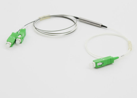 China Dispositivo de 1 x 2 DWDM, demultiplexor del multiplexor E de la fibra G657A1 del tubo los 0.9MM del metal con los conectores del SC/de APC proveedor