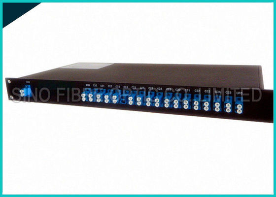 China 1 fibra montada en rack Mux Demux, demultiplexor de U de 18 Digitaces de los canales para la red de espina dorsal proveedor