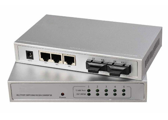 China Medio/Duples RJ45 vira por completo el interruptor del cable hacia el lado de babor óptico, auto de 10/el 100M detecta el interruptor rápido de Ethernet proveedor