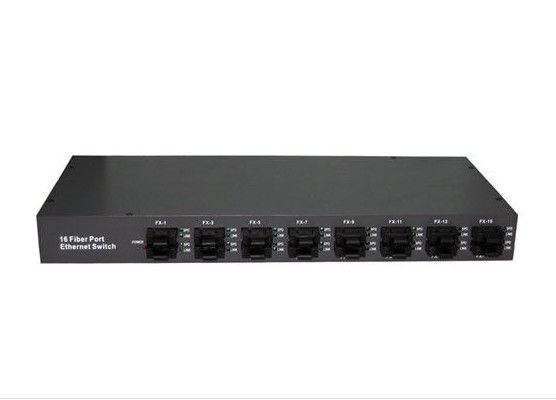 China Interruptor de Ethernet del puerto del mac 16 de Vlan, base 10/100 - Fx hasta el interruptor de la red de Ethernet de los 20KM - del 100KM proveedor