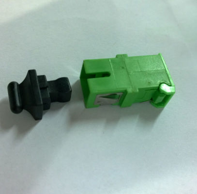 Adaptador de la fibra óptica verde del SC/de APC con pérdida de inserción baja del obturador del metal proveedor