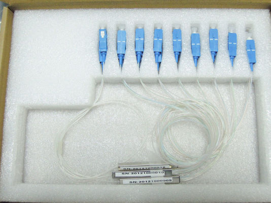 divisor del cable de fribra óptica de 0.9m m para las redes de FTTX/de PON, 1 divisor de la fibra del PLC del × 8 proveedor