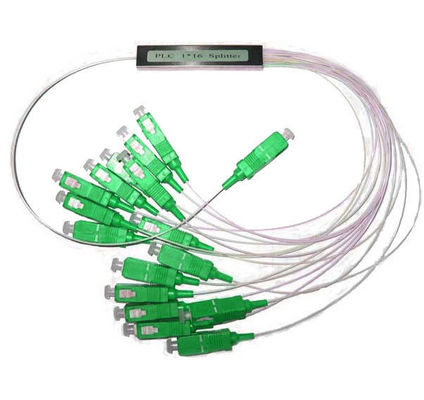 1 * 4/1 * 16/1 * divisor del PLC de la fibra óptica 32 con el tubo de acero Packaing del conector del SC/de APC proveedor