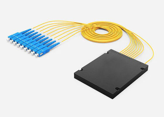Divisor bajo del cable óptico de la pérdida de inserción, cable bajo del tubo 2.0m m el 1M del ABS del divisor del PLC del PDL 1x8 proveedor