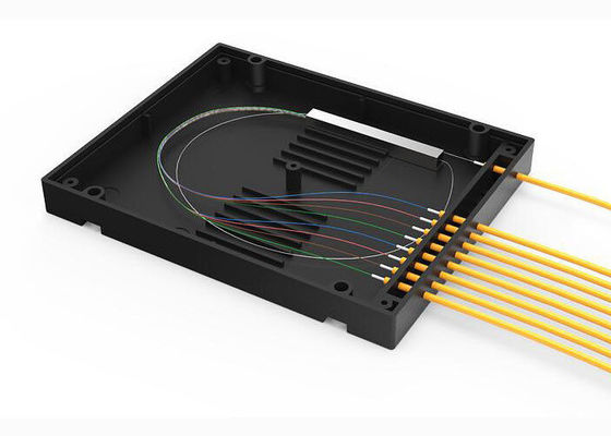 Divisor bajo del cable óptico de la pérdida de inserción, cable bajo del tubo 2.0m m el 1M del ABS del divisor del PLC del PDL 1x8 proveedor