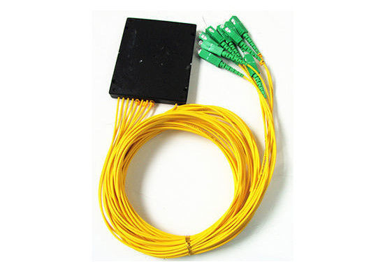 Divisor óptico amarillo del Plc, chaqueta del divisor del Plc de la fibra óptica 1x16 de LSZH para los sistemas de FTTX proveedor