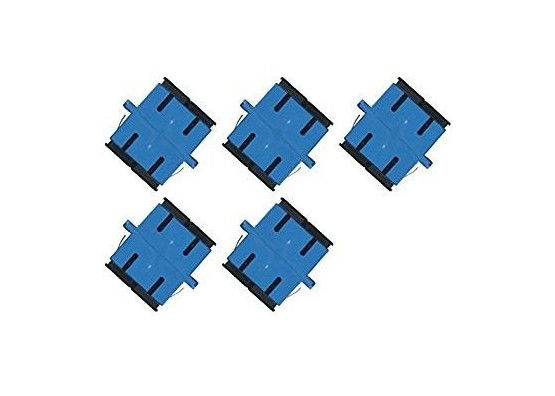 Sc a dos caras de la fibra al adaptador del Lc, adaptador del cable óptico de Digitaces del solo modo con color del azul del reborde proveedor