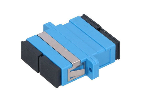 Sc a dos caras de la fibra al adaptador del Lc, adaptador del cable óptico de Digitaces del solo modo con color del azul del reborde proveedor
