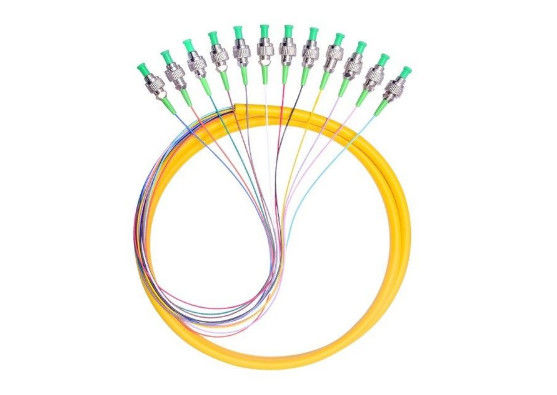 Cable de fribra óptica FC/APC 2.0m m de la coleta del solo modo de 12 corazones el 1M para el sistema de FTTH proveedor