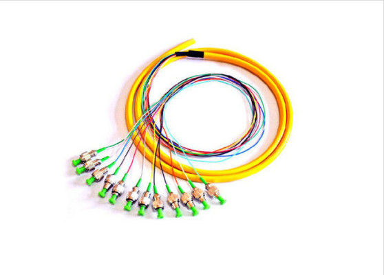 Cable de fribra óptica FC/APC 2.0m m de la coleta del solo modo de 12 corazones el 1M para el sistema de FTTH proveedor