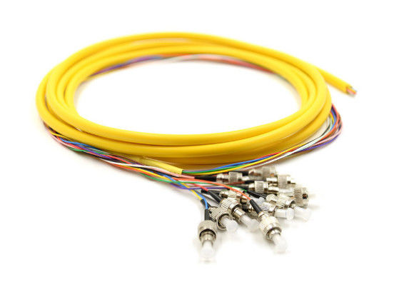 12 la base color de la coleta 12 de la fibra óptica de FC/del UPC aviva hacia fuera con el cable de LSZH proveedor