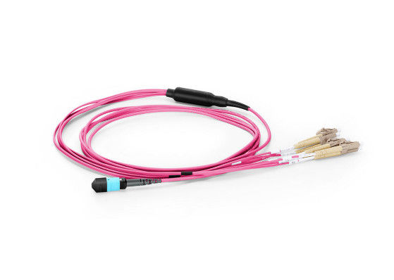 Tire del cordón de remiendo del empuje MPO para la pérdida de inserción del solo modo 0.35dB del cable del tronco proveedor