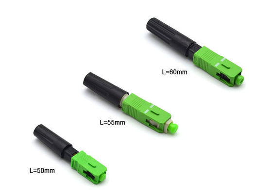 Conector de la asamblea de campo del cable de descenso de FTTH pre - 50m m pulidos hicieron en sitio proveedor